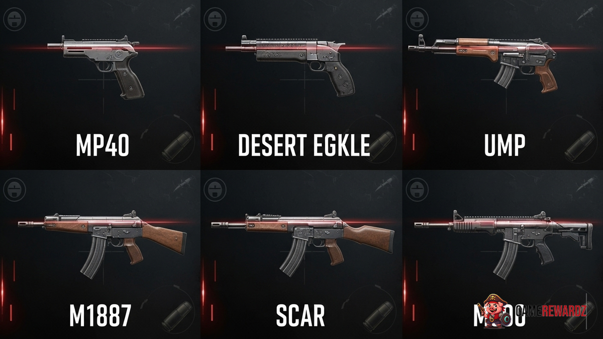 Free Fire Best Guns for Clash Squad